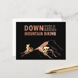 Mountainbike Downhill Feiertagspostkarte