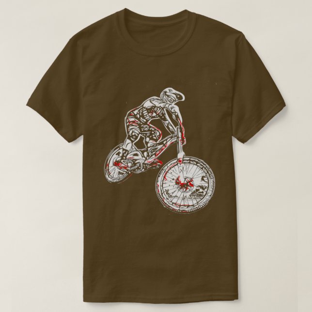 Mountainbike, Downhill, MTB, Biker, Fahrrad T-Shirt (Design vorne)