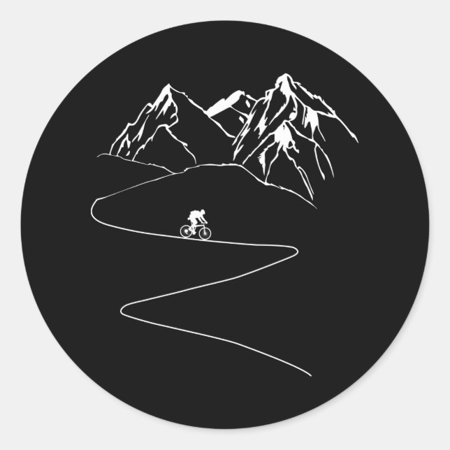Mountainbike Downhill MTB Radfahren Runder Aufkleber (Vorderseite)
