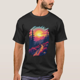 Mountainbike Druck auf der Vorderseite T-Shirt