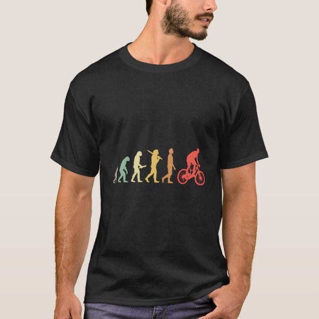 Mountainbike-Evolution für Mountainbiker T-Shirt (Vorderseite)