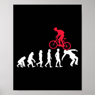 Mountainbike-Evolution Mtb-Crash Biker Radfahrer Poster