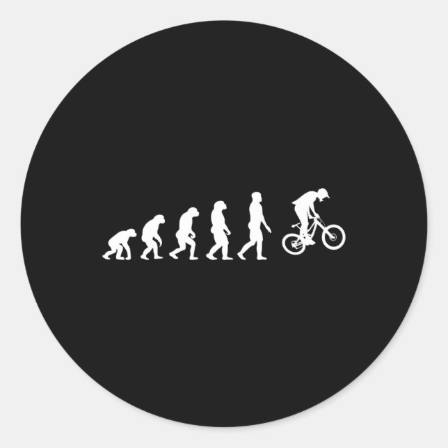 Mountainbike-Evolution Mtb Runder Aufkleber (Vorderseite)