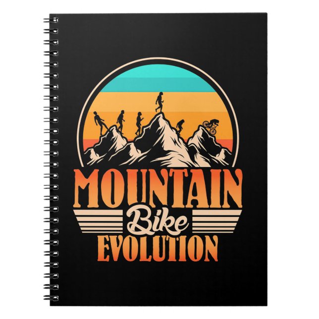 Mountainbike-Evolution Notizblock (Vorderseite)