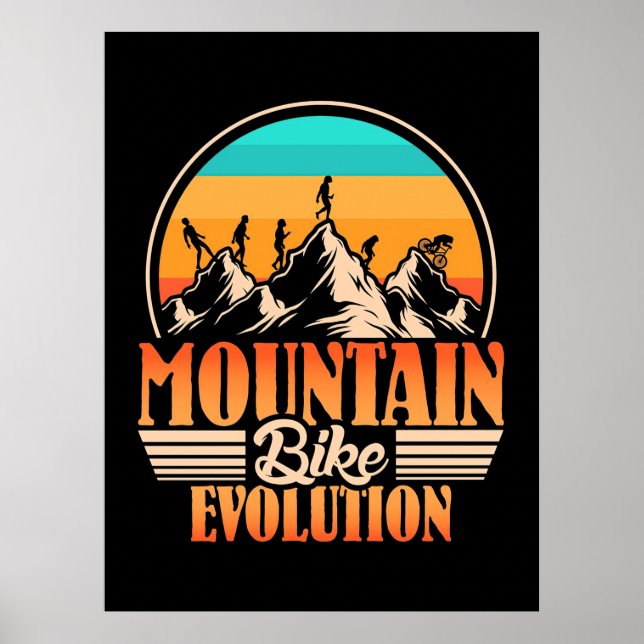 Mountainbike-Evolution Poster (Vorne)