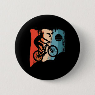 Mountainbike Fahrrad Retro Mtb Radfahren Radsport Button