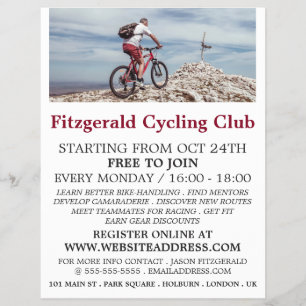 Mountainbike, Flyer für Mountainbike-Vereins-Werbu