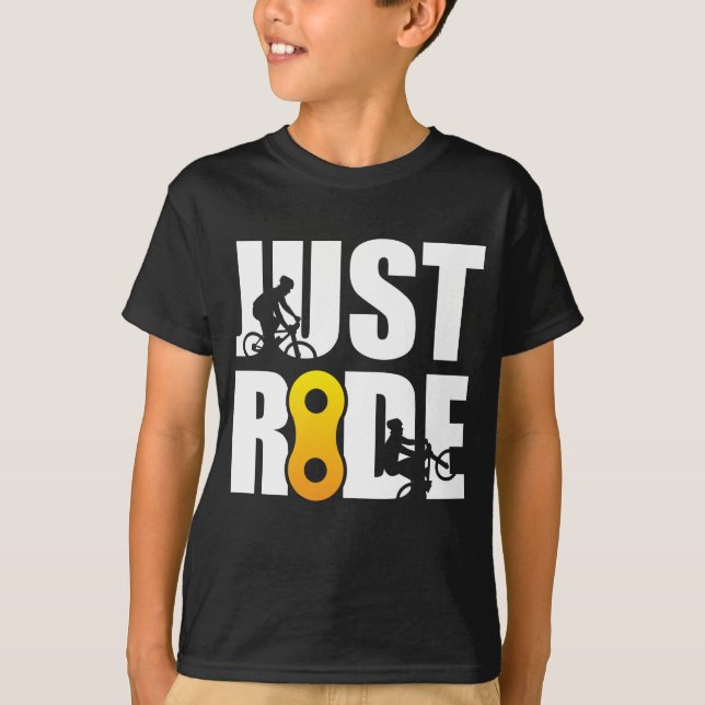 Mountainbike-gerade Fahrt, die MTB T-Shirt (Vorderseite)