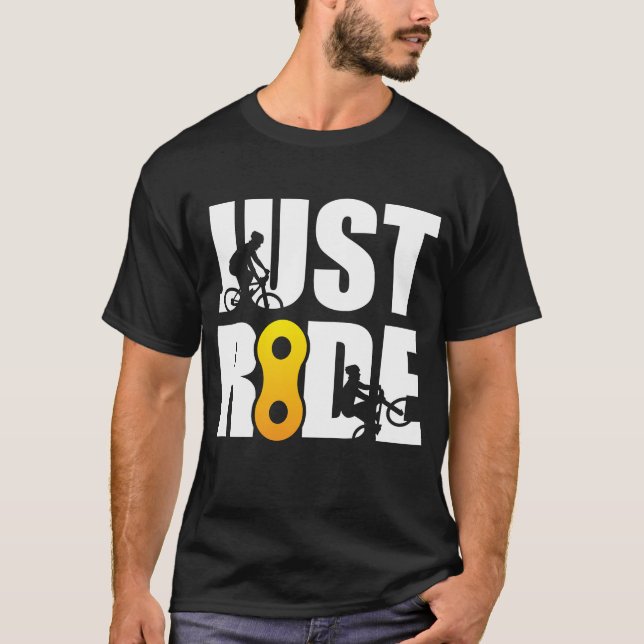 Mountainbike-gerade Fahrt, die MTB T-Shirt (Vorderseite)