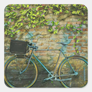 Mountainbike-Geschenk Quadratischer Aufkleber