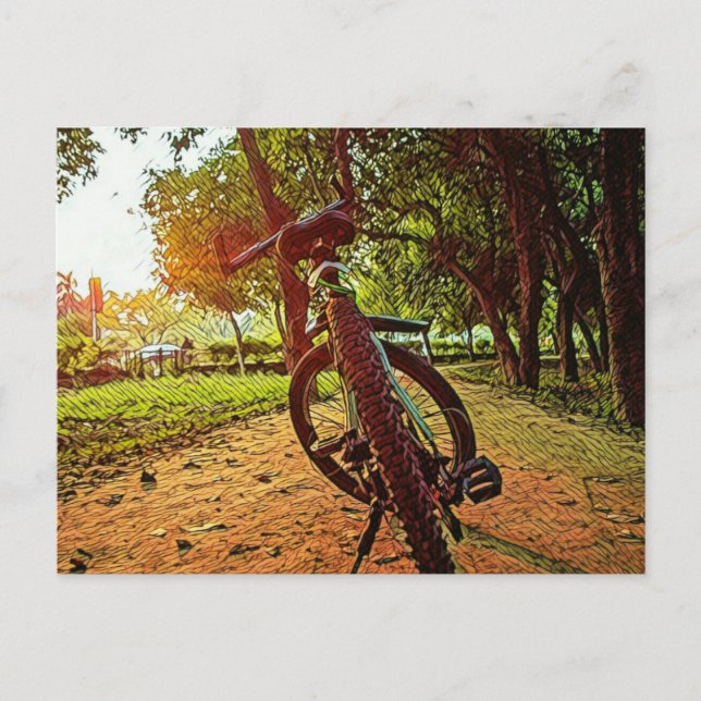 Mountainbike-Geschenke Postkarte (Vorderseite)