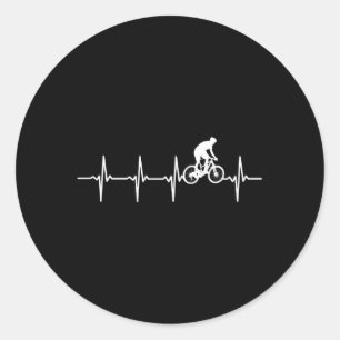 Mountainbike-Hebeat für Mountainbiker Runder Aufkleber