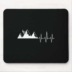 Mountainbike-Herzfrequenz-Outfit Liebt Radfahren B Mousepad