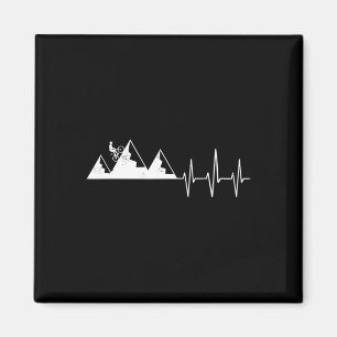Mountainbike-Herzschlag-Outfit Liebe Radfahren Bik Magnet