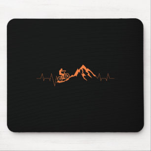 Mountainbike-Herzschlag Süßes Mountainbike-Geschen Mousepad