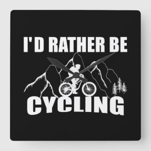 Mountainbike Humor - Lustiges Radfahren Quadratische Wanduhr