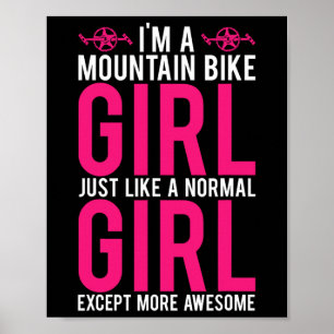 Mountainbike Ich bin ein Mountainbike-Mädchen T-Sh Poster