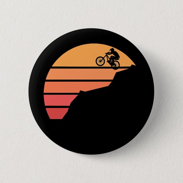 Mountainbike im Sublikum Button (Vorderseite)