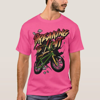 Mountainbike im Wald mit Steinen T-Shirt