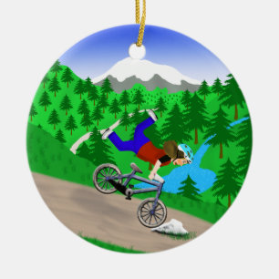 Mountainbike Keramik Ornament