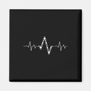 Mountainbike-Ketten-Herzschlag Mtb-Shirt-Geschenk Magnet