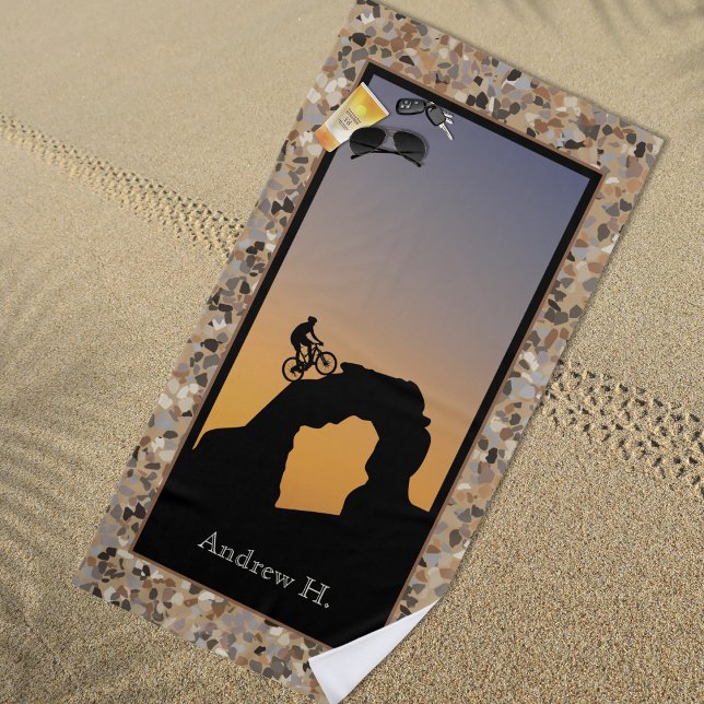 Mountainbike-Kiesel Strandtuch (Von Creator hochgeladen)