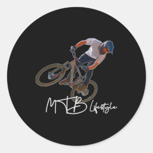Mountainbike-Lifestyle Mtb Cool Bike  Runder Aufkleber