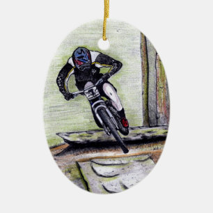 Mountainbike Llandegla mtb bmx Keramik Ornament
