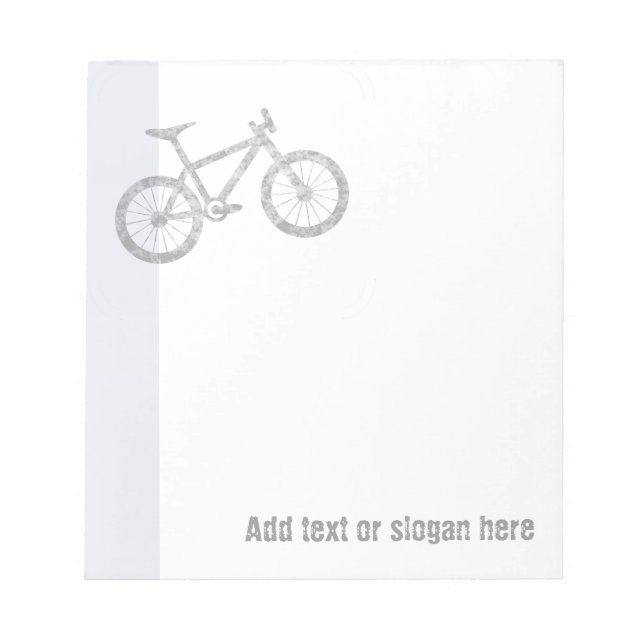 Mountainbike-Logo und Slogan Notizblock (Vorderseite)