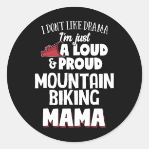 Mountainbike-Mama-Design - Laut und stolz Mama! Runder Aufkleber