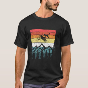 Mountainbike-Motocross Rennen Vintager Sonnenunter T-Shirt