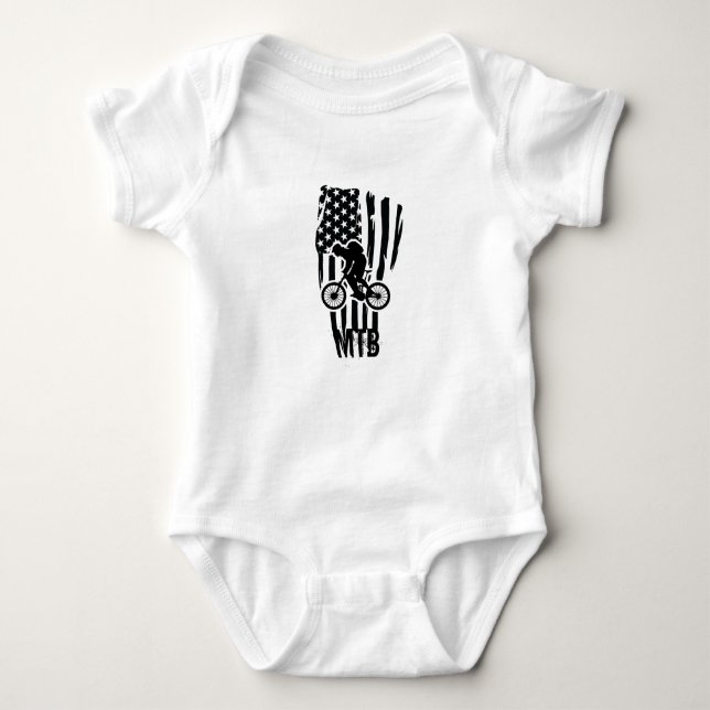 Mountainbike-Mountainbike-Fahrer Baby Strampler (Vorderseite)