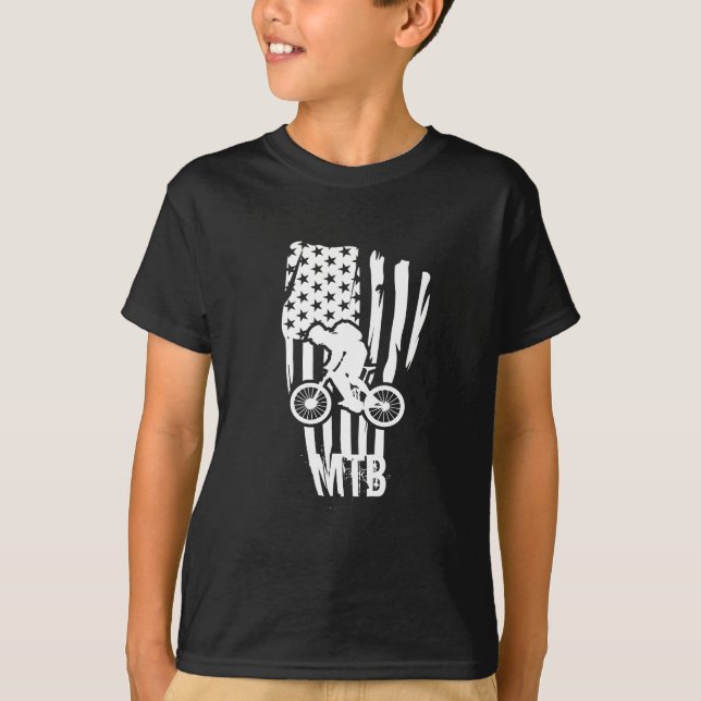 Mountainbike-Mountainbike-Fahrer T-Shirt (Vorderseite)