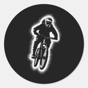 Mountainbike Mtb Biker Jungen Kinder Downhill Fahr Runder Aufkleber