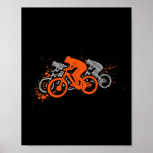 Mountainbike Mtb Downhill-Fahren Radfahren Poster