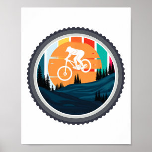 Mountainbike Mtb Downhill Fahrrad Mountainbike Poster