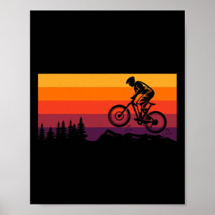 Mountainbike Mtb Downhill Klick Vintage Radfahren Poster