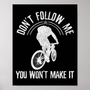 Mountainbike - MTB-Downhill lustiger Mountainbiker Poster