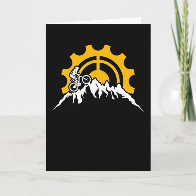 Mountainbike MTB Fahrrad Geschenk für Radfahrer Karte (Vorderseite)