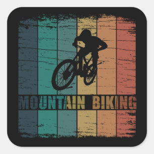 Mountainbike Mtb Quadratischer Aufkleber