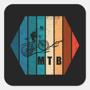 Mountainbike MTB Quadratischer Aufkleber