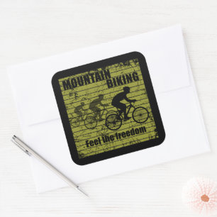 Mountainbike MTB Quadratischer Aufkleber