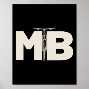 Mountainbike Mtb-Trailbike Kreative Anfangsbuchsta Poster