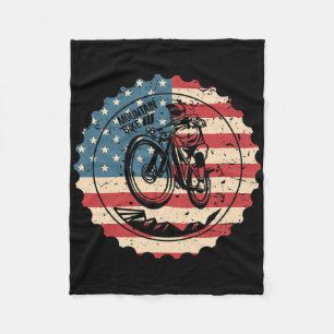 Mountainbike Mtb Us Amerikanische Flagge Downhill- Fleecedecke