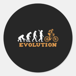 Mountainbike MTB Zitate Mountainbike Cyclist Evolu Runder Aufkleber