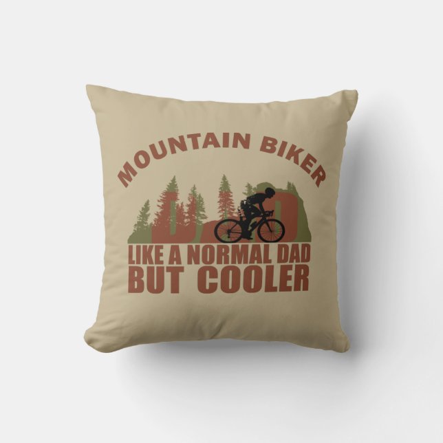Mountainbike Papa Vintag Kissen (Vorderseite)