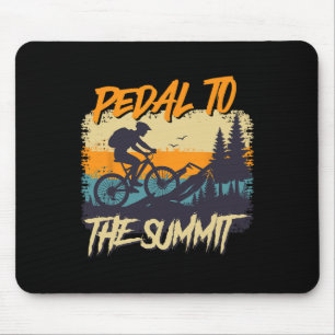 Mountainbike-Pedal zum Gipfel Mtb lustiger Radfahr Mousepad