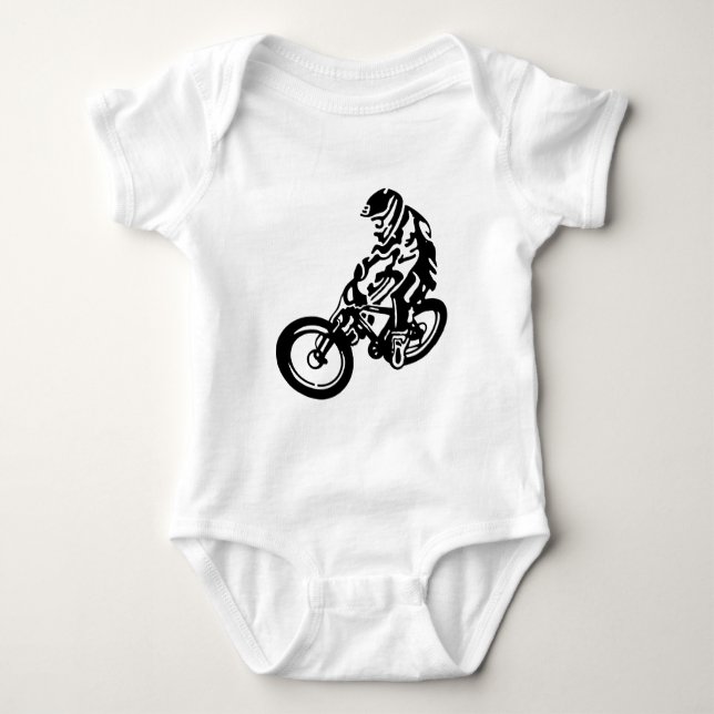 Mountainbike-Reiter Baby Strampler (Vorderseite)