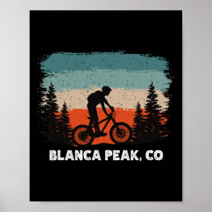 Mountainbike Retro Sonnenuntergang Vintage Blanca Poster