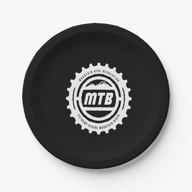 Mountainbike-Revolution Pappteller (Vorderseite)